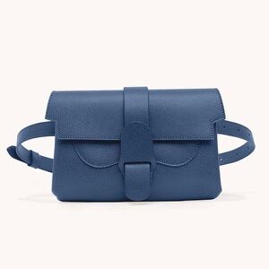 Senreve Aria Belt Bag - Pebbled Marine with Gold Hardware